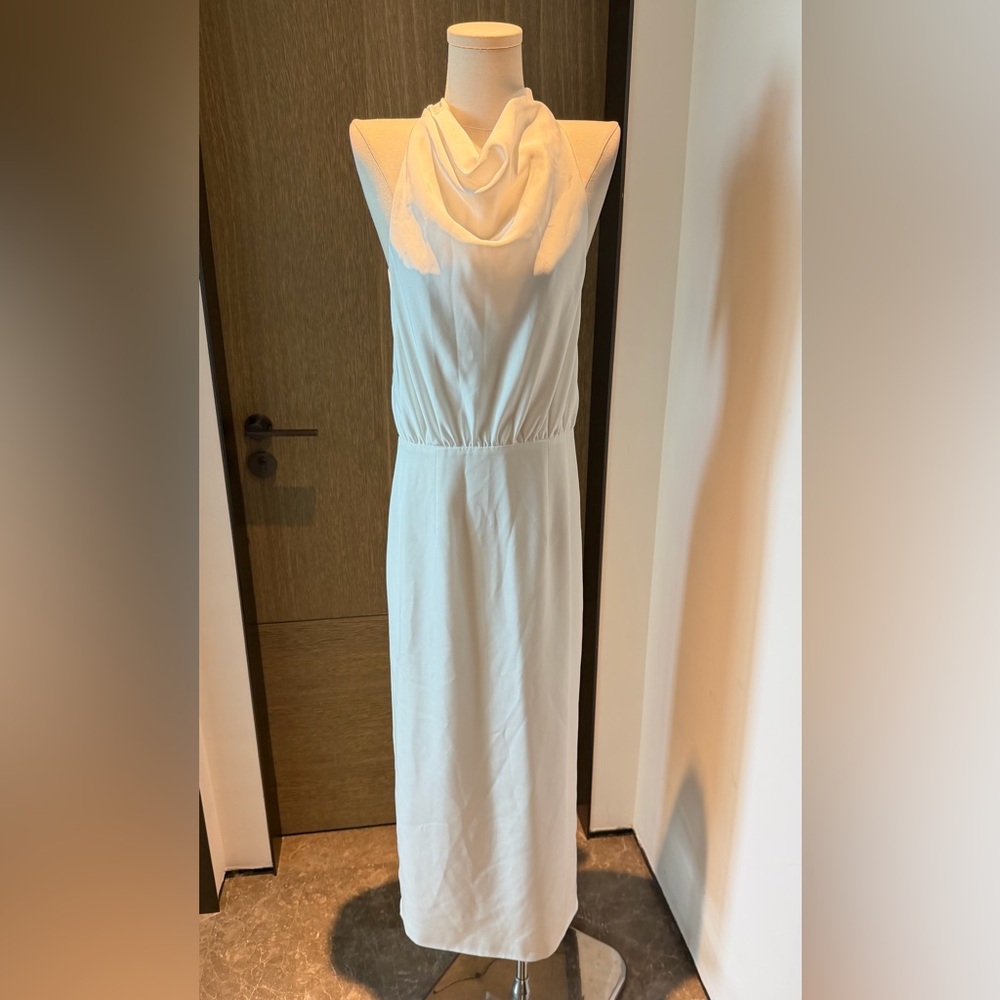 By Malina Elegant White Sleeveless Maxi Dress NWOT